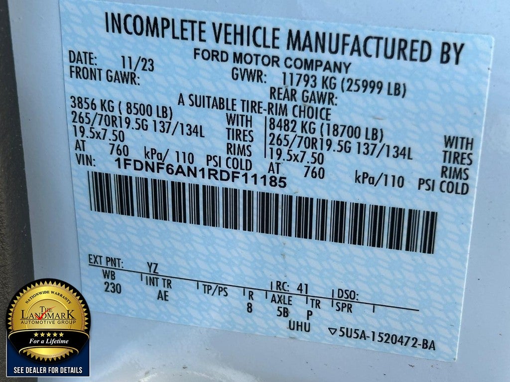 2024 Ford F-650 Straight Frame Gas Reg Cab