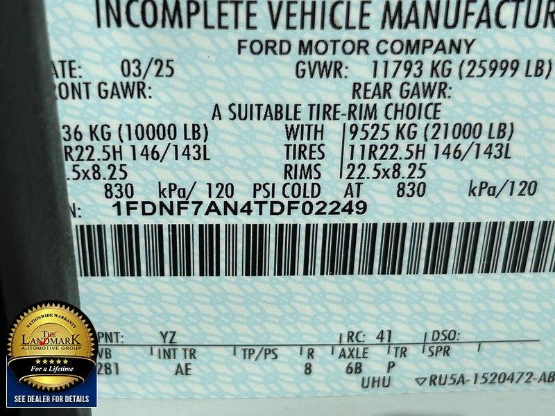 2026 Ford F-750 Straight Frame Gas Reg Cab