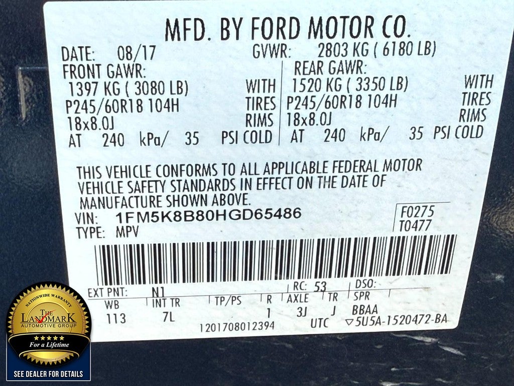 2017 Ford Explorer Base 4WD