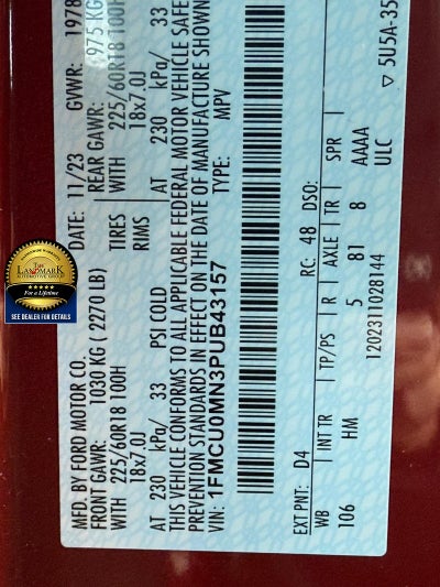 2023 Ford Escape ST-Line FWD