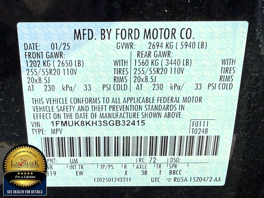 2025 Ford Explorer ST-Line 4WD