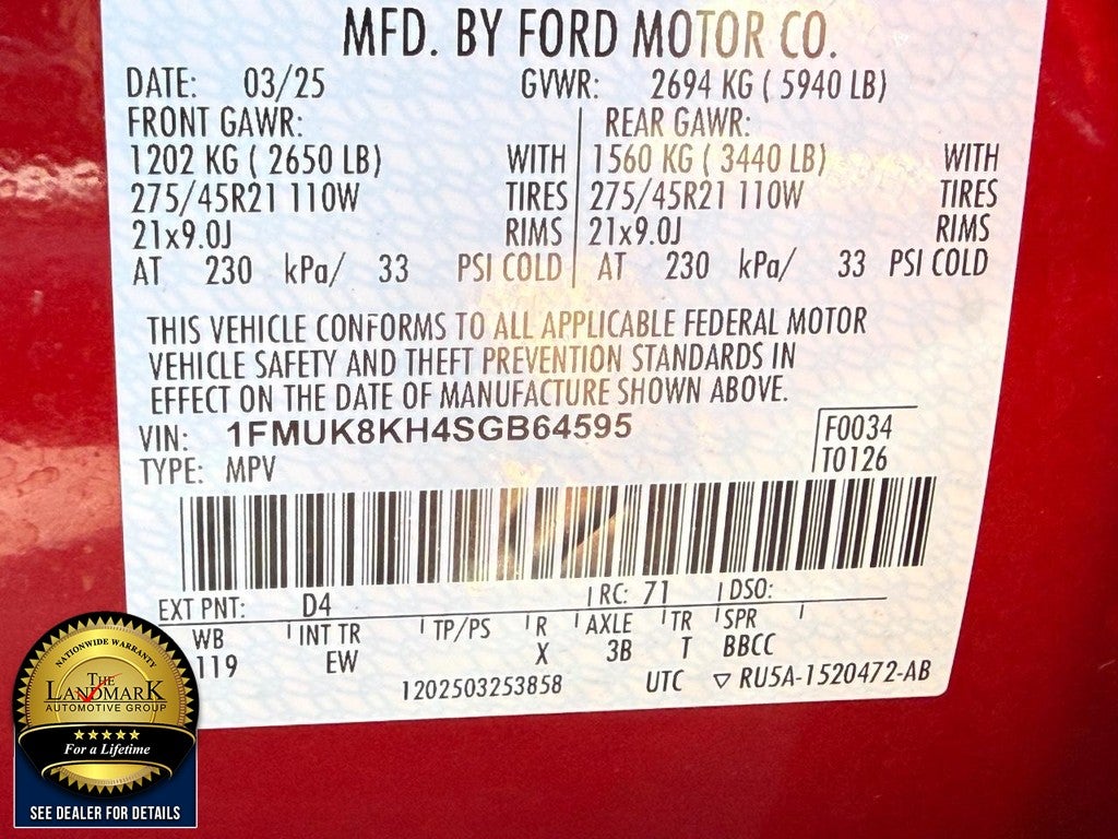 2025 Ford Explorer ST-Line 4WD
