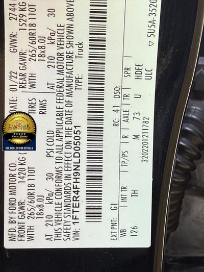 2022 Ford Ranger XLT 4WD SuperCrew 5' Box