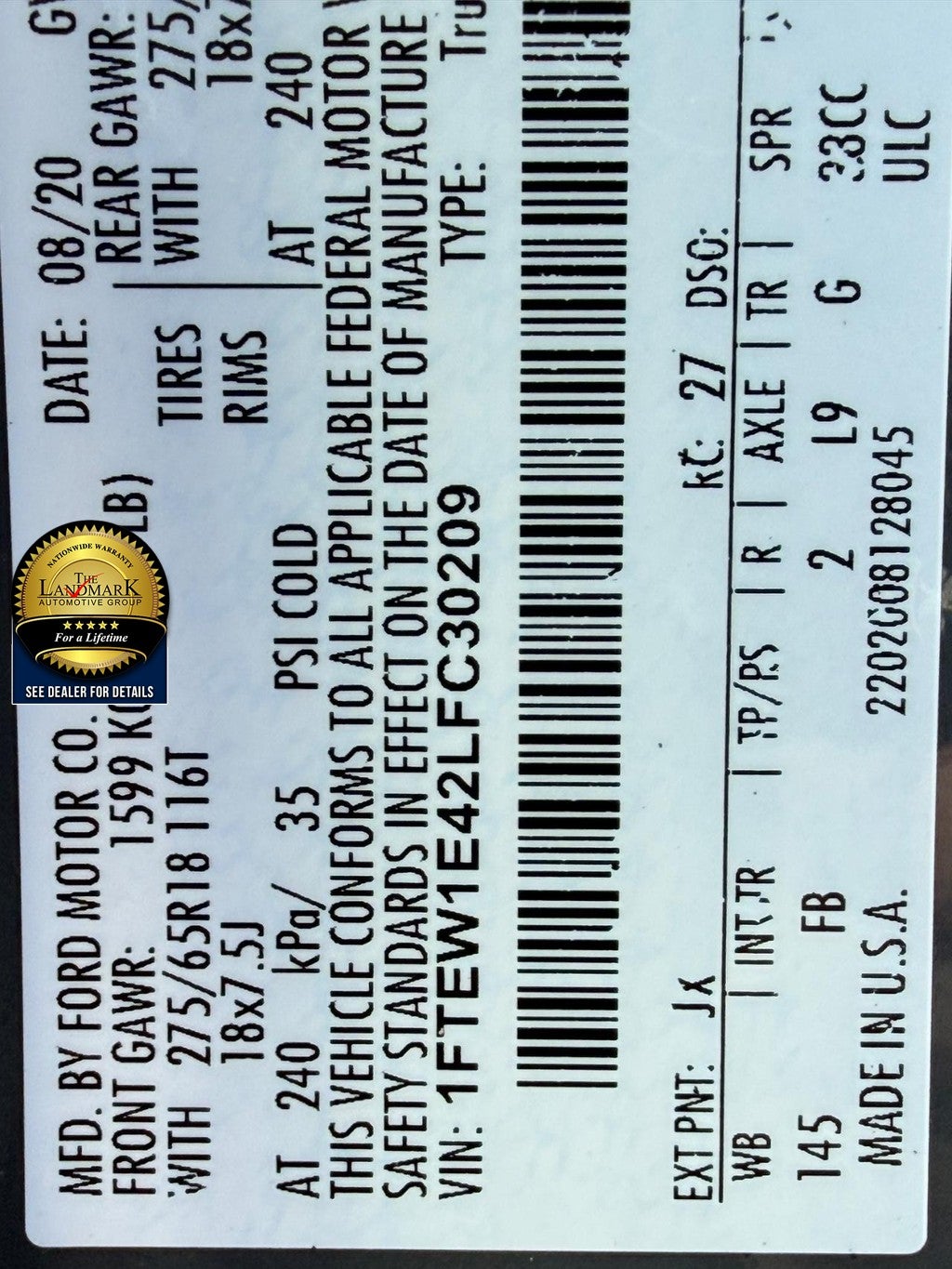 2020 Ford F-150 XLT 4WD SuperCrew 5.5' Box