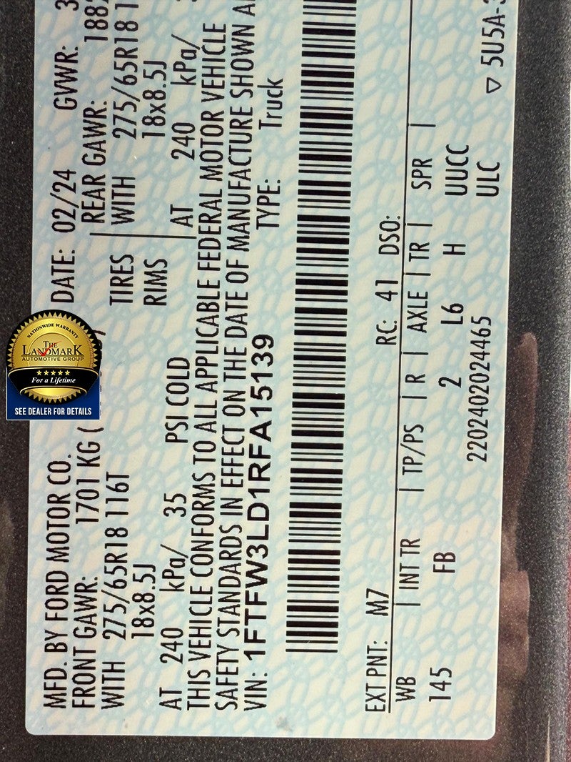 2024 Ford F-150 XLT 4WD SuperCrew 6.5' Box