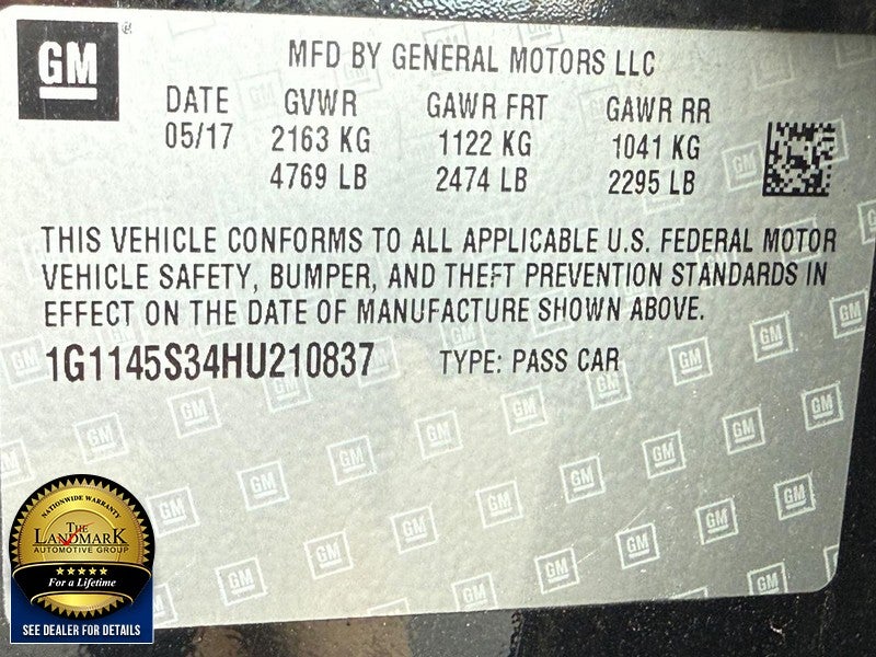 2017 Chevrolet Impala 4dr Sdn Premier w/2LZ