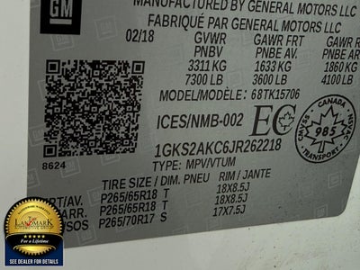 2018 GMC Yukon 4WD 4dr SLE