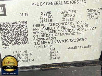 2019 Chevrolet Traverse AWD 4dr High Country w/2LZ