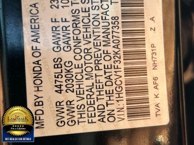 2019 Honda Accord Sedan Sport 1.5T CVT