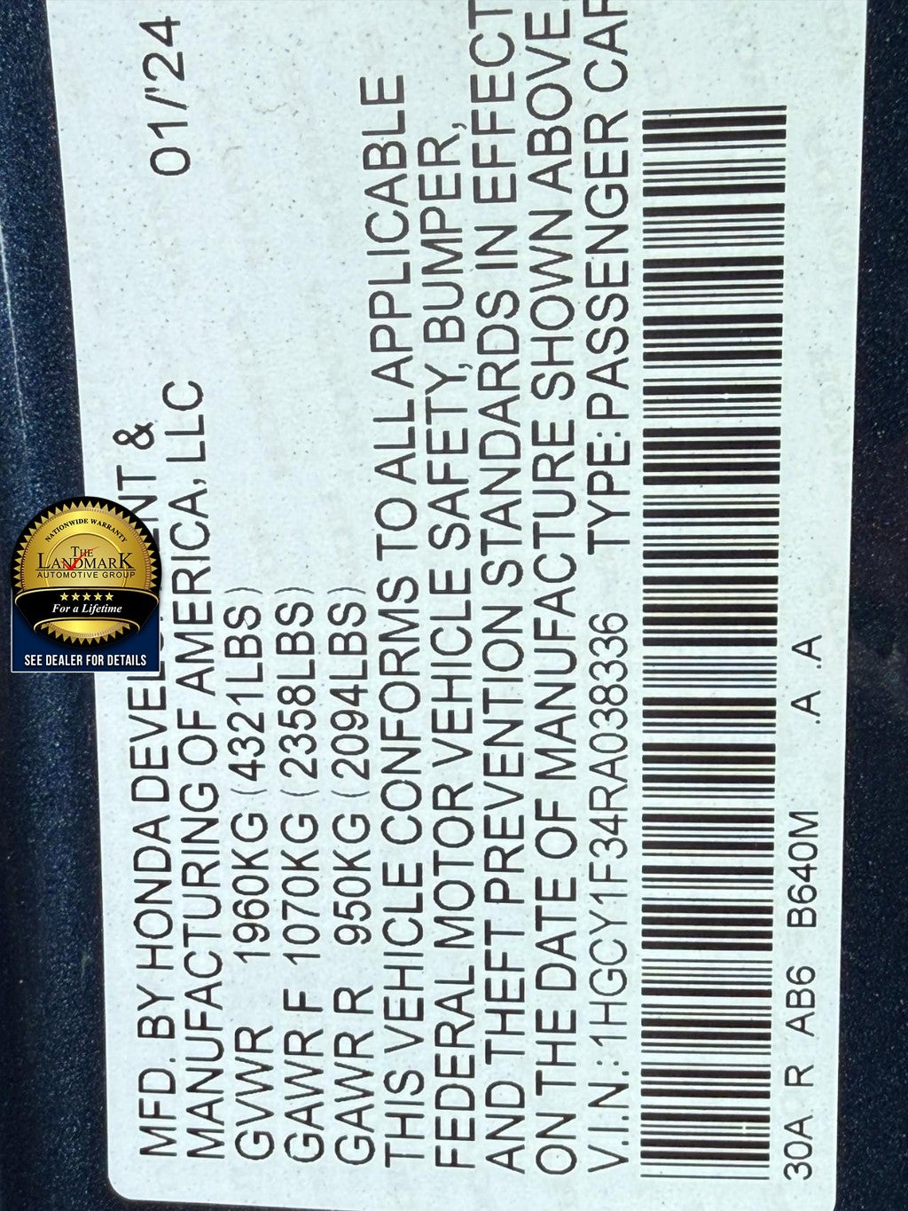 2024 Honda Accord Sedan EX CVT